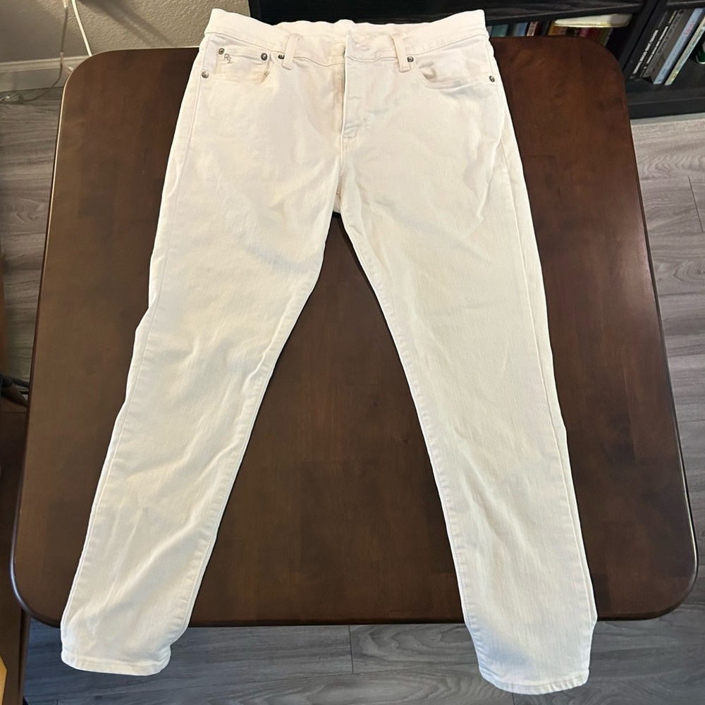 POLO RALPH LAUREN Denim Jeans Tompkins Skinny Crop in White Jeans Size 31
